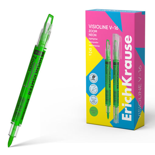 Picture of ERICHKRAUSE HIGHLIGHTER V-16 DOUBLE SIDED WITH ZOOM GREEN